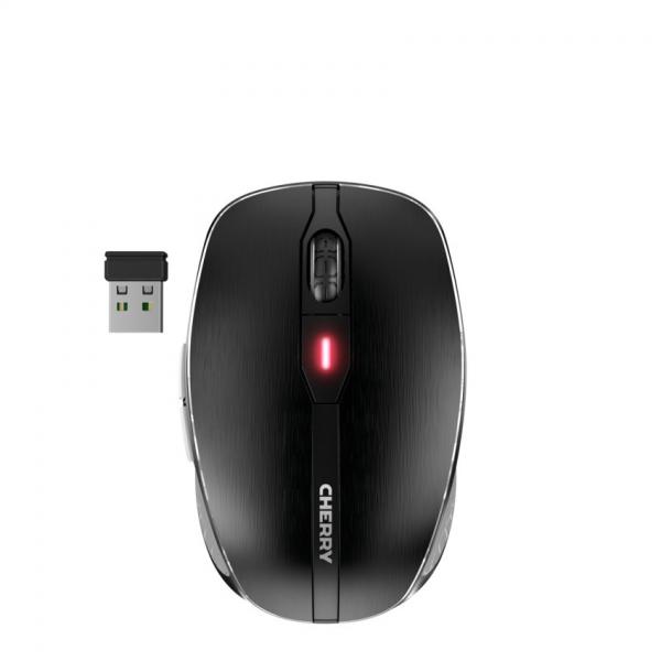 Cherry MW 8C ADVANCED - mouse - ergonomico - ottico - 6 pulsanti - wireless - 2,4 GHz, Bluetooth 4.0 - ricevitore wireless (USB)