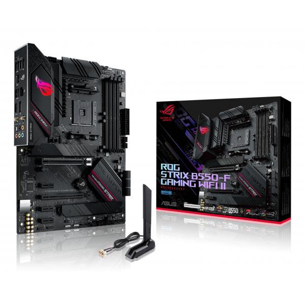 ASUS ROG STRIX B550-F GAMING WIFI II - scheda madre - ATX - Socket AM4 - Chipset AMD B550 - USB-C Gen2, USB 3.2 Gen 1, USB 3.2 Gen 2 - 2.5 Gigabit LAN, Wi-Fi 6, Bluetooth - grafica integrata (CPU richiesta)
