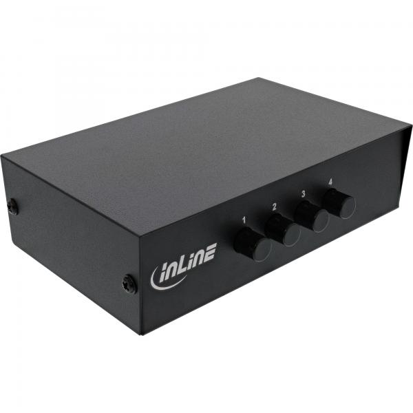 Switch AV InLine manuale a 4 porte - 3x RCA IN/OUT