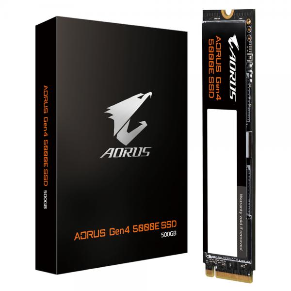 Gigabyte AORUS Gen4 5000E - SSD - 500 GB - interno - M.2 2280 - PCIe 4.0 x4 (NVMe)