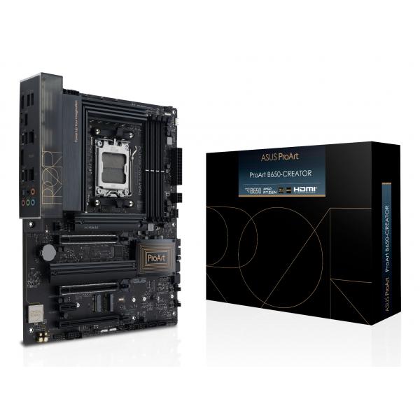 ASUS ProArt B650-CREATOR - Scheda madre - ATX - Presa AM5 - Chipset AMD B650 - USB 3.2 Gen 1, USB 3.2 Gen 2, USB-C 3.2 Gen2, USB-C 3.2 Gen 2x2 - Gigabit LAN, 2.5 Gigabit LAN - Grafica integrata (CPU richiesta)