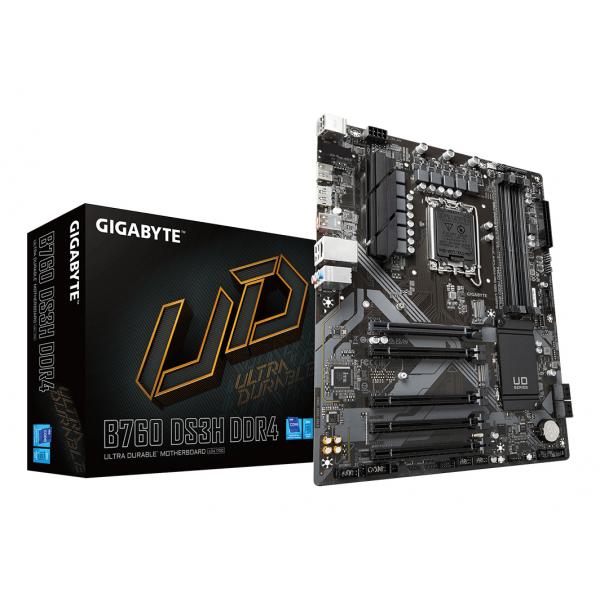 Gigabyte B760 DS3H DDR4 - 1.0 - Scheda madre - ATX - Presa LGA1700 - Chipset B760 - USB-C 3.2 Gen 2x2, USB-C 3.2 Gen 1, USB 3.2 Gen 2, USB 3.2 Gen 1 - Gigabit LAN - Grafica integrata (CPU richiesta)