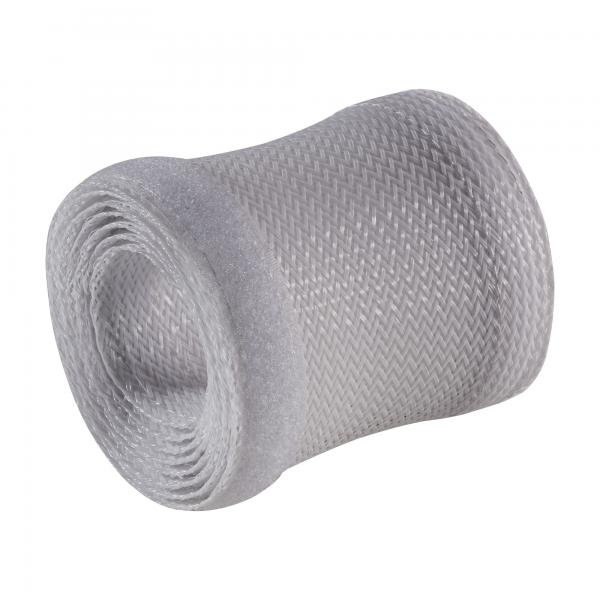 Tubo flessibile per cavi InLine - tubo in tessuto con chiusura in velcro - 1 m x 40 mm grigio