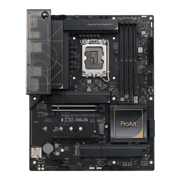 ASUS ProArt B760-CREATOR D4 - scheda madre - ATX - presa LGA1700 - chipset B760 - USB 3.2 Gen 1, USB-C 3.2 Gen2, USB-C 3.2 Gen 2x2 - Gigabit LAN, 2.5 Gigabit LAN - grafica integrata (CPU richiesta)