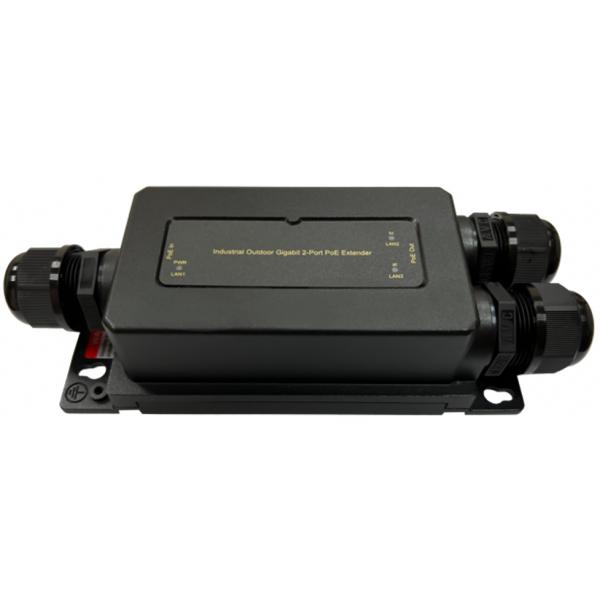LevelOne Industrial IP67 PoE BT extender/ripetitore, ripetitore di rete, 100 m, IP67, IEEE 802.3, IEEE 802.3ab, IEEE 802.3af, IEEE 802.3at, IEEE 802.3bt, IEEE 802.3u, IEEE 802.3x, nero, da parete