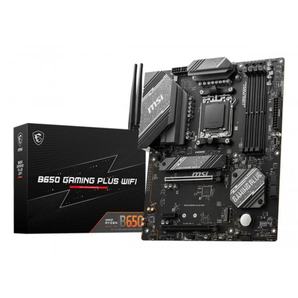 MSI B650 GAMING PLUS WIFI - scheda madre - ATX - Socket AM5 - Chipset AMD B650 - USB 3.2 Gen 1, USB 3.2 Gen 2, USB-C 3.2 Gen2, USB-C 3.2 Gen 2x2 - 2.5 Gigabit LAN, Bluetooth, Wi-Fi - grafica integrata (CPU richiesta)