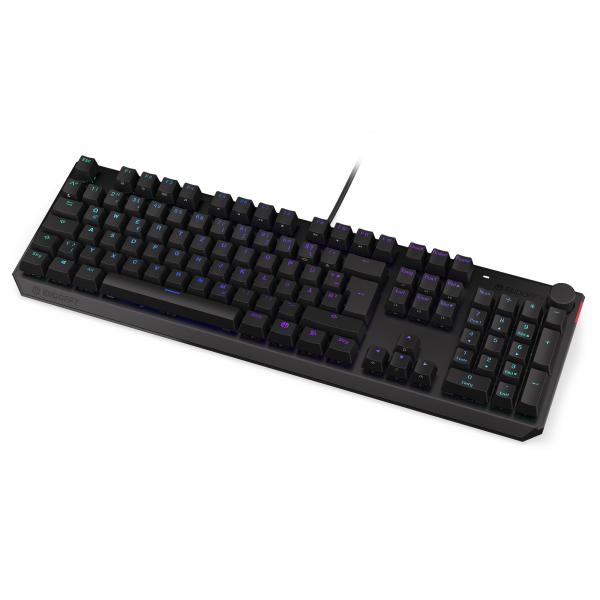 Tasto ENDORFY, cablato, USB, interruttore meccanico, QWERTZ, LED RGB, nero