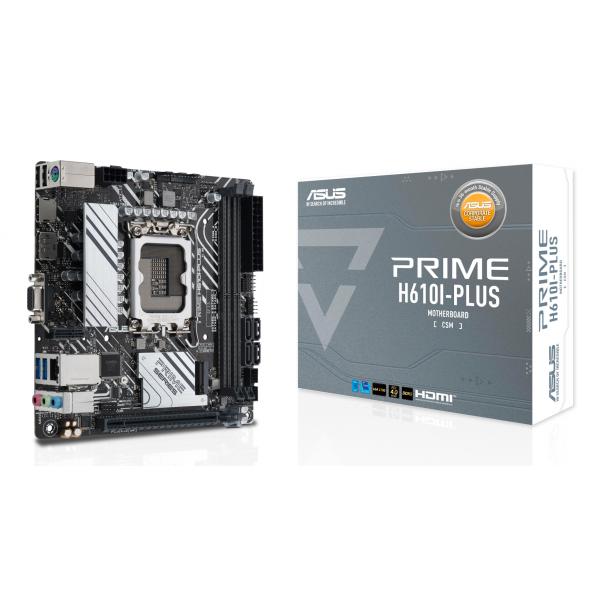 ASUS PRIME H610I-PLUS-CSM - scheda madre - Mini-ITX - presa LGA1700 - chipset H610 - USB 3.2 Gen 1 - Gigabit LAN - grafica integrata (CPU richiesta)