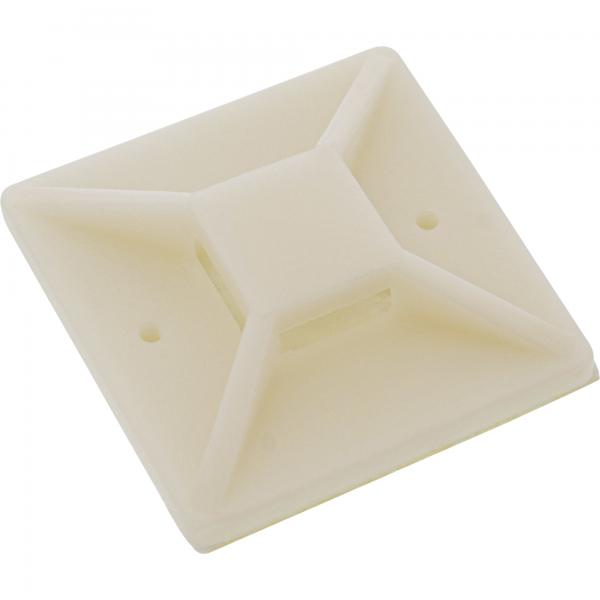 Base di montaggio InLine per fascette - 30x30mm - autoadesiva - 10 pezzi