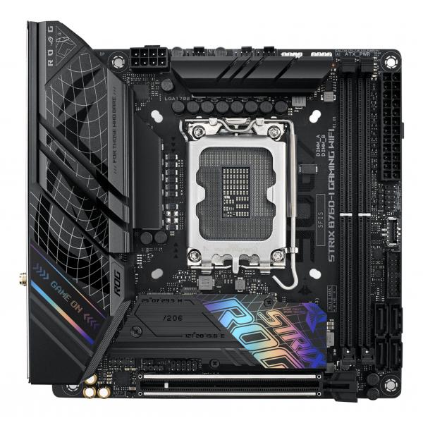 ASUS ROG STRIX B760-I GAMING WIFI - Scheda madre - Mini-ITX - Presa LGA1700 - Chipset B760 - USB 3.2 Gen 1, USB-C 3.2 Gen 1, USB-C 3.2 Gen 2x2, USB-C 3.2 Gen2 - LAN 2.5 Gigabit, Wi-Fi 6E, Bluetooth - Grafica integrata (CPU richiesta)