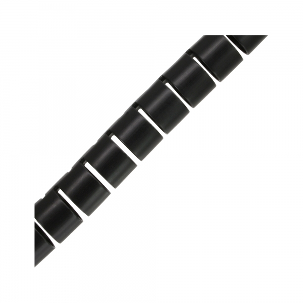 Canalina/tubo flessibile per cavi InLine 10 m - nero - 25 mm