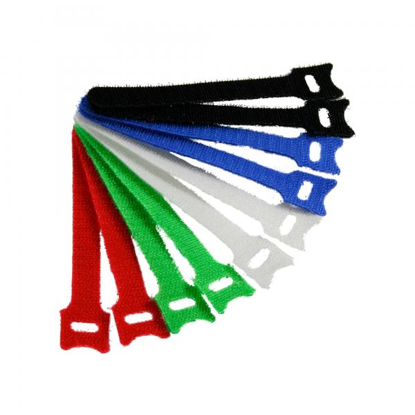 Fascette fermacavi InLine 12x240mm - chiusura in velcro - confezione da 10 - 5 colori diversi