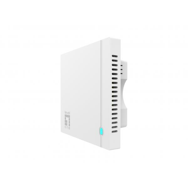 Punto di accesso wireless PoE a parete Dual-Band Wi-Fi 6 LevelOne AX1800, 2,4 GHz, 5 GHz, 1800 Mbps, WPA2-AES, WPA3, 10.100.1000 Mbps