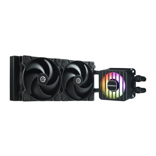 Enermax LIQMAXFLO SR ELC-LMF240-SF - Sistema di raffreddamento a liquido del processore - ARGB - Dimensioni del dissipatore: 240 mm - (per: Socket LGA115x, LGA1200, LGA1366, LGA1700, LGA2011, LGA2011-3 (Square ILM)