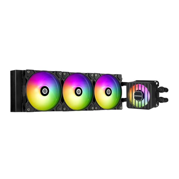 Enermax LIQMAXFLO ELC-LMF420T-ARGB - Sistema di raffreddamento a liquido del processore - Raffreddatore spesso 38 mm - Dimensioni del dissipatore: 420 mm - (per: Socket LGA115x, LGA1200, LGA1366, LGA1700, LGA2011, LGA2011-3 (Square ILM)