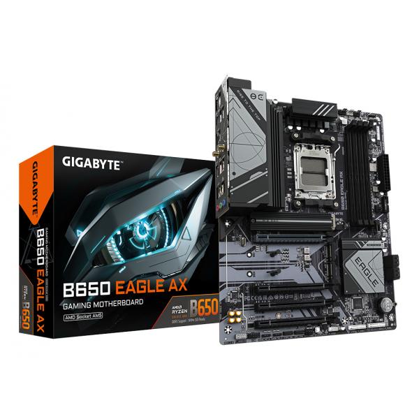 Gigabyte B650 EAGLE AX - scheda madre - ATX - Socket AM5 - Chipset AMD B650 - USB-C 3.2 Gen 1, USB 3.2 Gen 2, USB 3.2 Gen 1 - Gigabit LAN - grafica integrata (CPU richiesta)