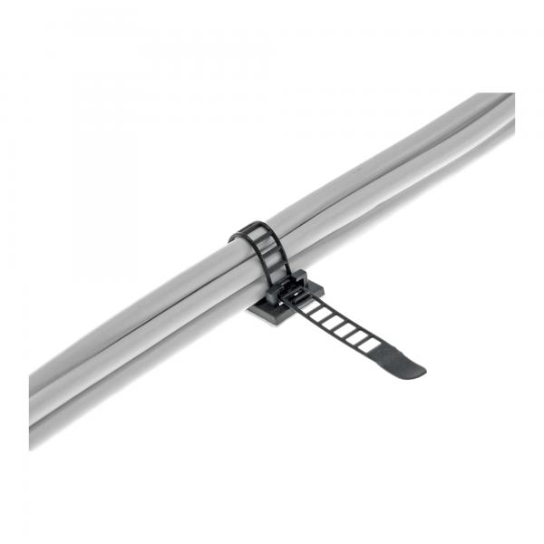 Morsetto per fascette fermacavi InLine 94 mm - nero - 10 pezzi