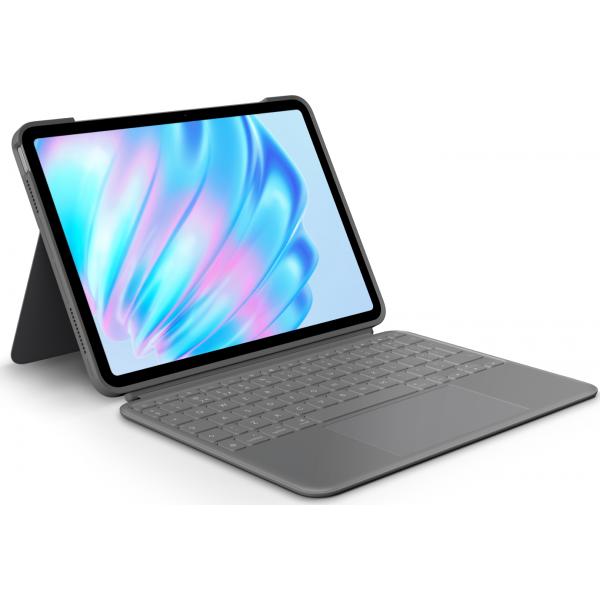 Logitech Combo Touch - custodia con tastiera e custodia Folio - con trackpad - retroilluminata - connettore Apple Smart - QWERTY - GB - Grigio Oxford - per Apple iPad Air (M2) da 11 pollici
