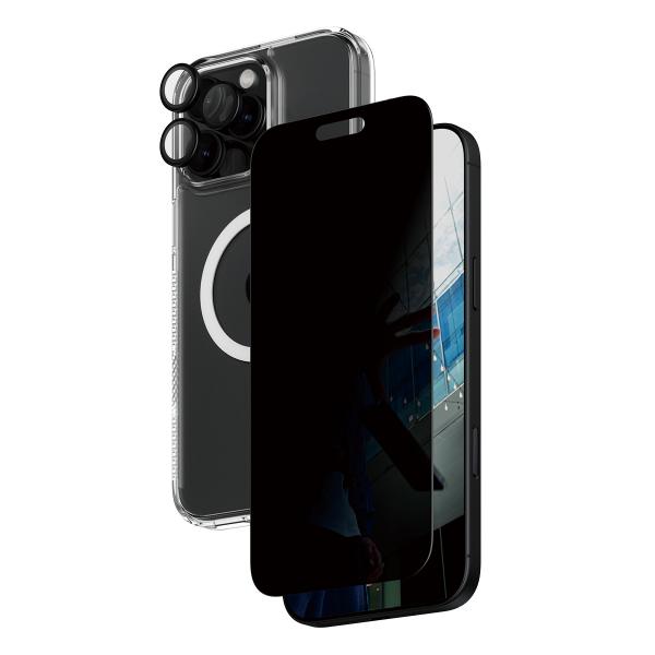 PanzerGlass ® Set protezione privacy 3 in 1 iPhone 16 Pro Max, Apple, Apple - iPhone 16 Pro Max, Applicazione a secco, Resistente ai graffi, Resistente agli urti, Trasparente, 1 pezzo(i)