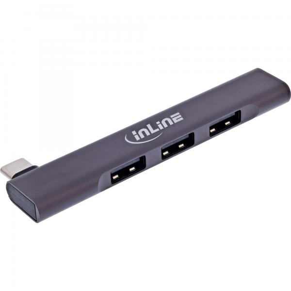 Hub USB-C InLine Slim - 4 porte - USB 3.0 + 3x USB 2.0 - design sottile