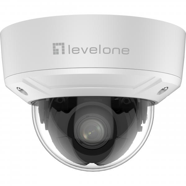 LevelOne GEMINI Zoom IP-Kamera, 2 MP, 4x Zoom, H.265, Innen-/Außenbereich, IP-Sicherheitskamera, Innen & Außen, Kabelgebunden, 120 dB, Zimmerdecke, Weiß