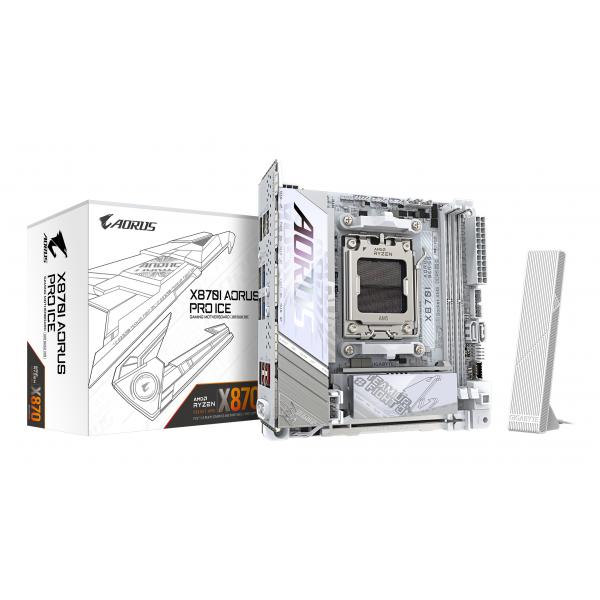 Gigabyte AORUS X870I PRO ICE - Scheda madre - Mini-ITX - Presa AM5 - AMD