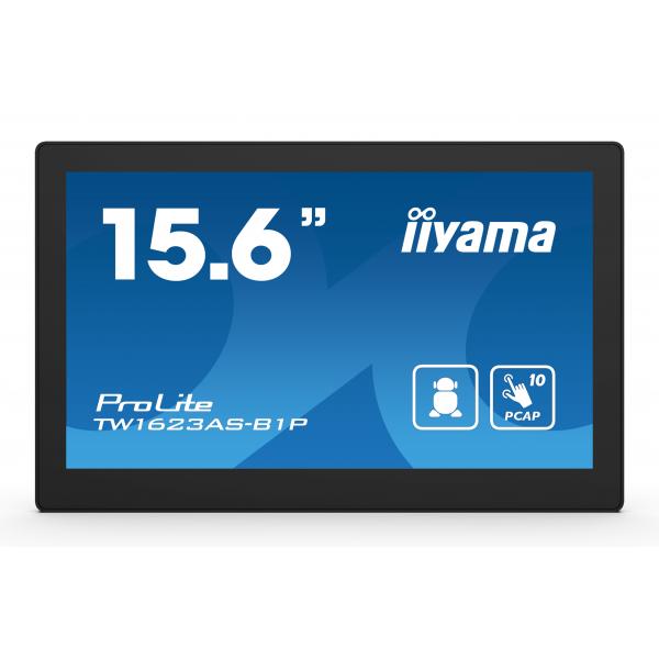 Iiyama ProLite TW1623AS-B1P - PC Android - PC touch panel - 1 RK3568 / 2 GHz - RAM 4 GB - SSD - eMMC 32 GB - Cortex-A55 - Bluetooth 5.2 - WLAN: 802.11a/b/g/n/ac, Bluetooth 5.2 - Android 13 - Monitor: LED 39,6 cm (15,6 pollici)