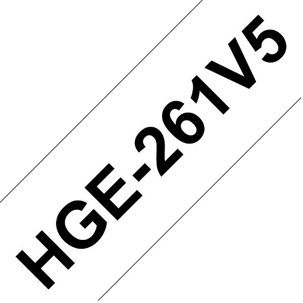 Brother HGE-261V5 - Nero su bianco - Rotolo (3,6 cm x 8 m)