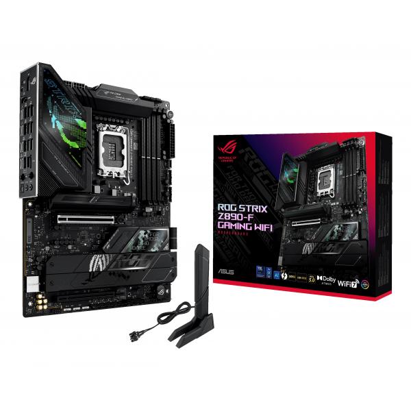 ASUS ROG STRIX Z890-F GAMING WIFI - Scheda madre - ATX - presa LGA1851 - Chipset Z890 - USB-C 3.2 Gen 2x2, USB 3.2 Gen 1, USB 3.2 Gen 2, USB-C 3.2 Gen2, USB4 - LAN 2.5 Gigabit, Wi-Fi 7, Bluetooth - Scheda grafica integrata (CPU richiesta)
