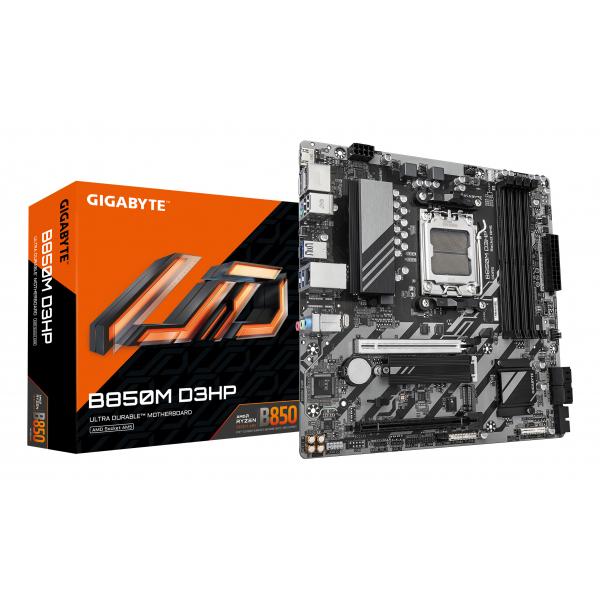 Gigabyte B850M D3HP - scheda madre - micro ATX - Socket AM5 - chipset AMD B850 - USB-C 3.2 Gen 1, USB 3.2 Gen 1 - Gigabit LAN - grafica integrata (CPU richiesta)