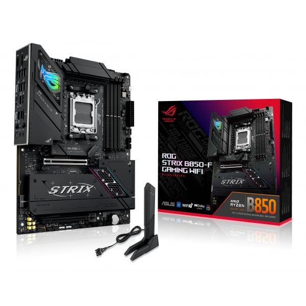 ASUS ROG STRIX B850-F GAMING WIFI - Scheda madre - ATX - Socket AM5 - Chipset AMD B850 - USB-C 3.2 Gen 2x2, USB-C 3.2 Gen2, USB 3.2 Gen 2, USB 3.2 Gen 1 - LAN 2.5 Gigabit, Wi-Fi 7, Bluetooth - Grafica integrata (CPU richiesta)