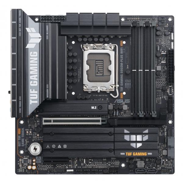 ASUS TUF GAMING B860M-PLUS WIFI - scheda madre - micro ATX - presa LGA1851 - chipset B860 - USB-C 3.2 Gen 2x2, USB 3.2 Gen 2, USB 3.2 Gen 1, USB-C 3.2 Gen2 - LAN 2.5 Gigabit, Bluetooth, Wi-Fi 7 - grafica integrata (CPU richiesta)