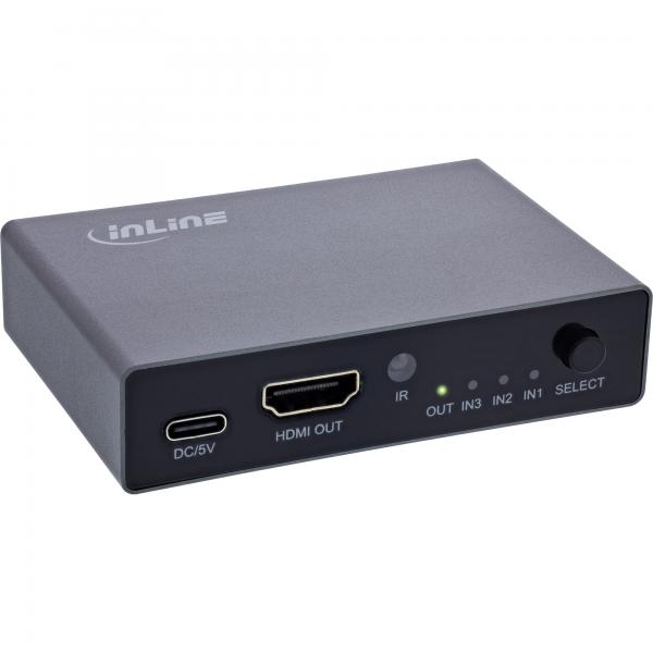 InLine HDMI Switch - 3-fach - 8K4K@60Hz - HDCP 2.3