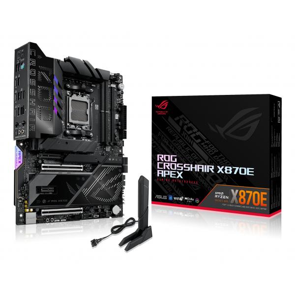 ASUS ROG CROSSHAIR X870E APEX - Motherboard - ATX - Socket AM5 - AMD X870E Chipsatz - USB4, USB-C 3.2 Gen2, USB 3.2 Gen 2, USB 3.2 Gen 1, USB-C 3.2 Gen 2x2 - Wi-Fi 7, Bluetooth, 5 Gigabit Ethernet - Onboard-Grafik (CPU erforderlich)