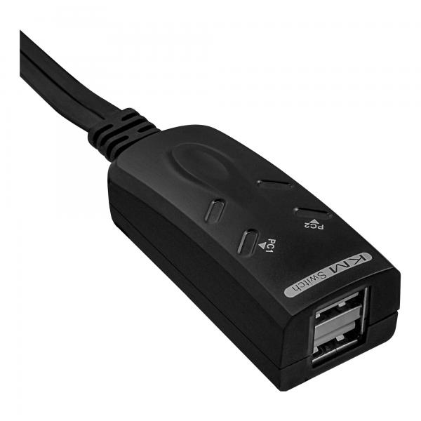 Switch USB KM InLine - 2 PC - per tastiera - mouse e trasferimento mouse