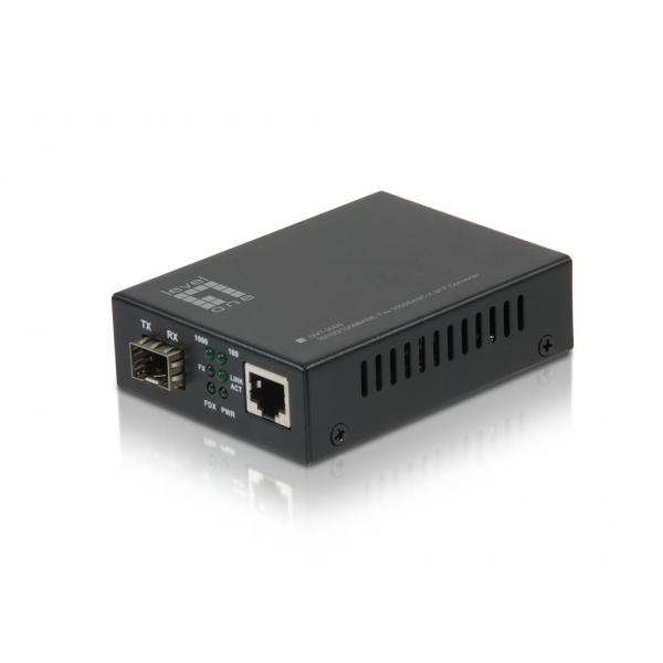 LevelOne GVT-2000 - Convertitore multimediale - 1GbE - 10Base-T, 100Base-TX, 1000Base-T, 1000Base-X - RJ-45 / SFP (mini-GBIC)