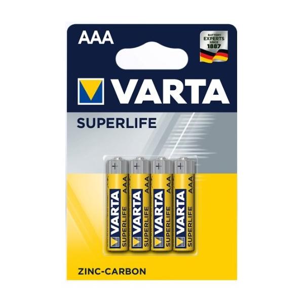 Varta Superlife - batteria 4 x AAA - carbonio