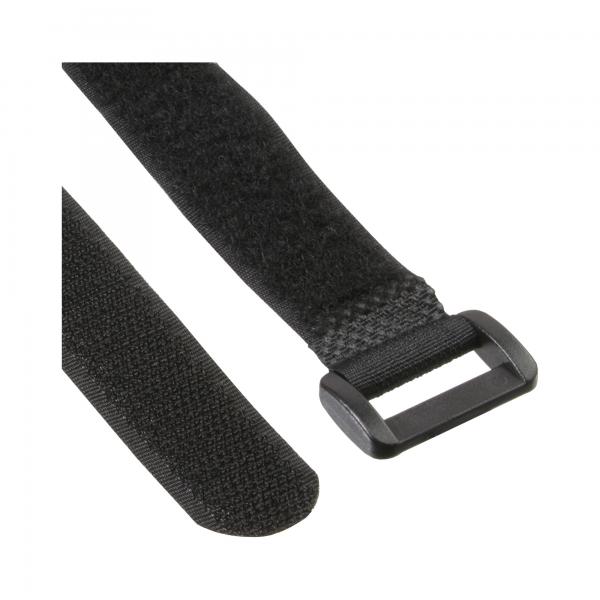 Anelli in velcro InLine 20x200mm - confezione da 10 - nero
