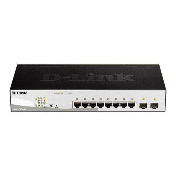 D-Link DGS-1210-10P, Gestito, L2, Gigabit Ethernet (10/100/1000), Power over Ethernet (PoE), montaggio in rack, 1U