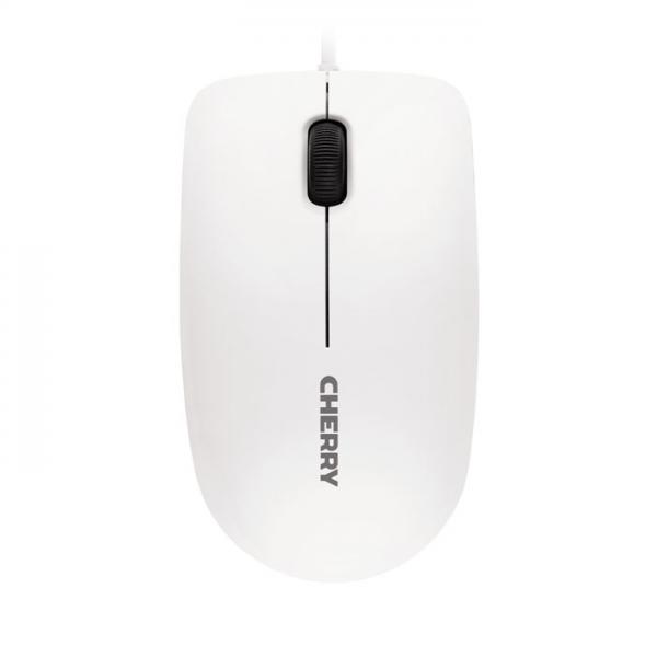 Cherry MC 1000 - Mouse - destro e mancino - ottico - 3 pulsanti - cablato - USB - bianco (parte superiore)
