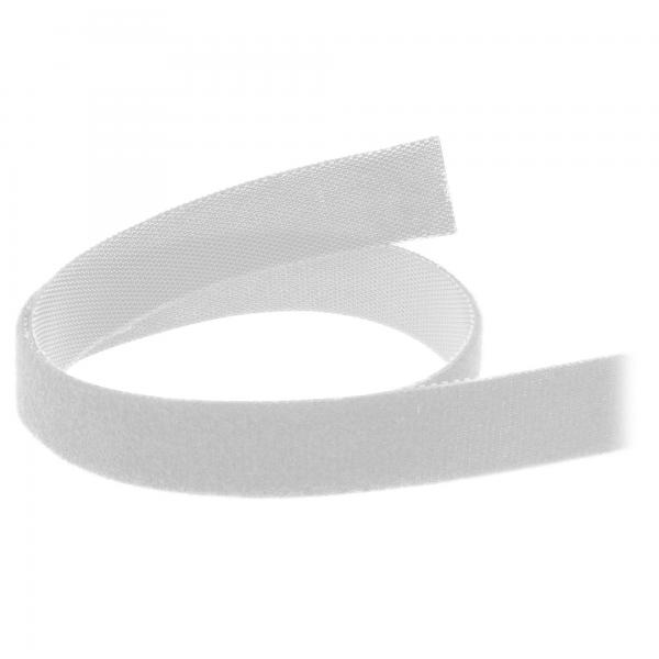 Fascette fermacavi InLine - Nastro in velcro 16 mm - bianco - 10 m