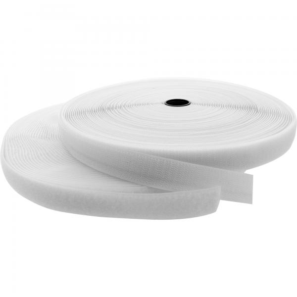 Fascette per cavi InLine - Nastro in velcro 2 parti - 25 mm - bianco - 25 m
