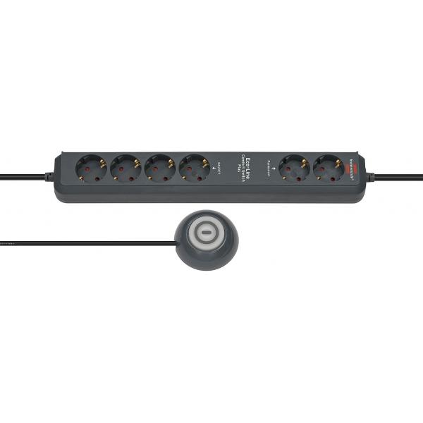 Brennenstuhl Eco-Line Presa di prolunga Comfort Switch Plus EL CSP 24 6 vie 1,5 m H05VV-F 3G1,5 2 permanenti, 4 commutabili