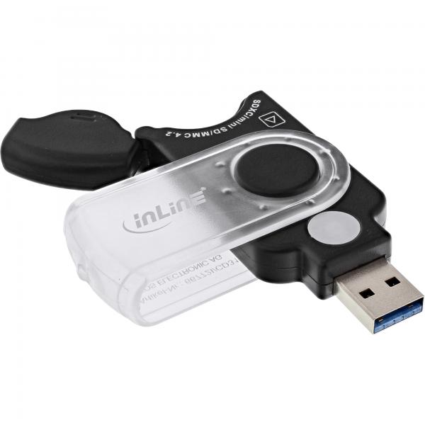 Lettore di schede mobile InLine USB 3.0 - per SD/SDHC/SDXC - microSD