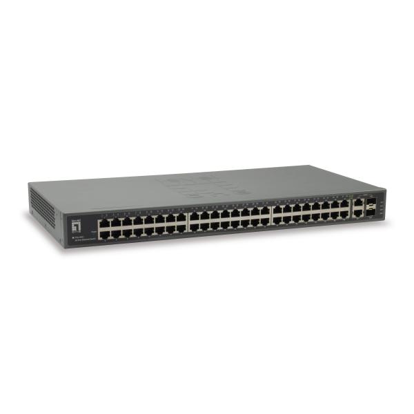 LevelOne FGU-5021 - Switch - non gestito - 48 x 10/100 + 2 x combinazione gigabit SFP