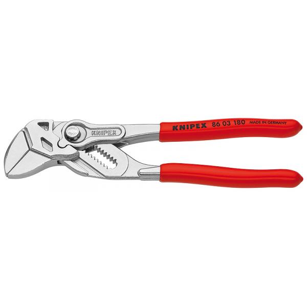 KNIPEX 86 03 180, pinza per connettori, 1,2 cm, 3,5 cm, acciaio al cromo vanadio, plastica, rosso