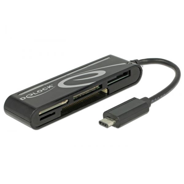 Delock Lettore di schede USB 2.0 USB Type-C maschio 5 slot - lettore di schede - all-in-one (multiformato)