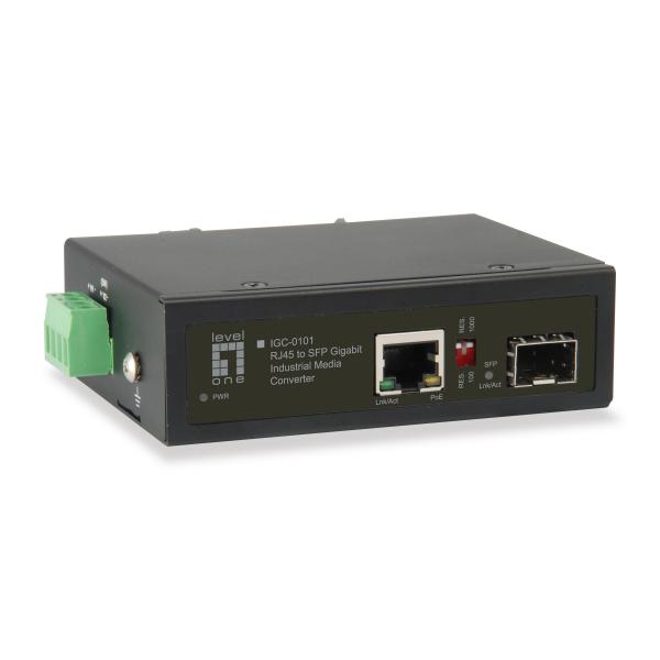 LevelOne IGC-0101 - Convertitore multimediale - 1GbE - 10Base-T, 100Base-TX, 1000Base-T, 1000Base-X - RJ-45 / SFP (mini-GBIC)