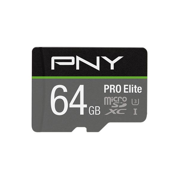 PNY PRO Elite - Scheda di memoria flash (adattatore da microSDXC a SD incluso)