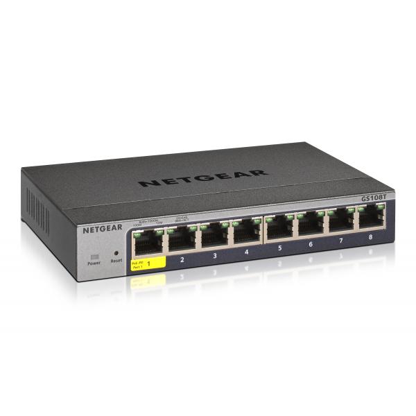 Netgear Smart GS108Tv3 - Interruttore - Smart - 8 x 10/100/1000